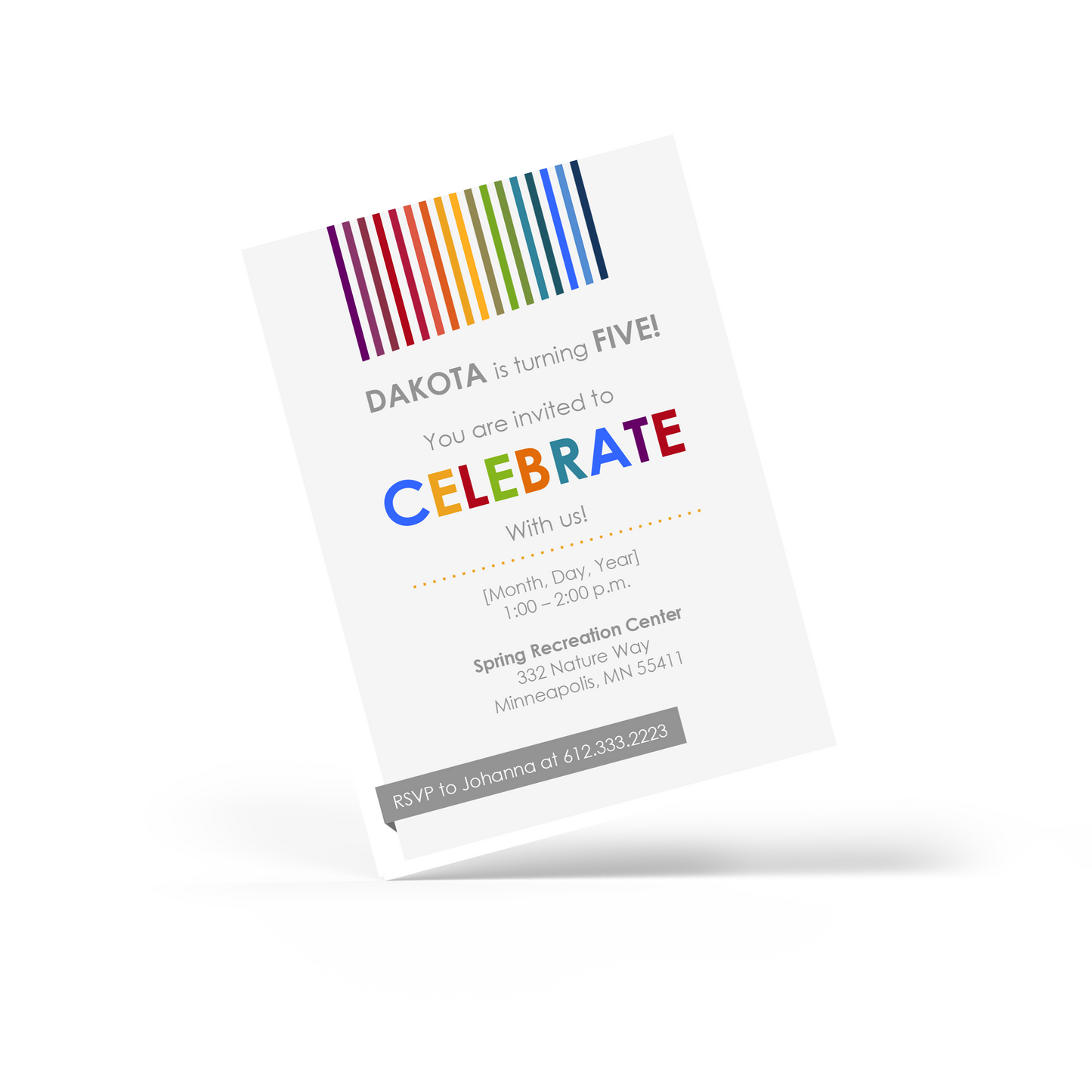 Colorful Child's Birthday Invitation