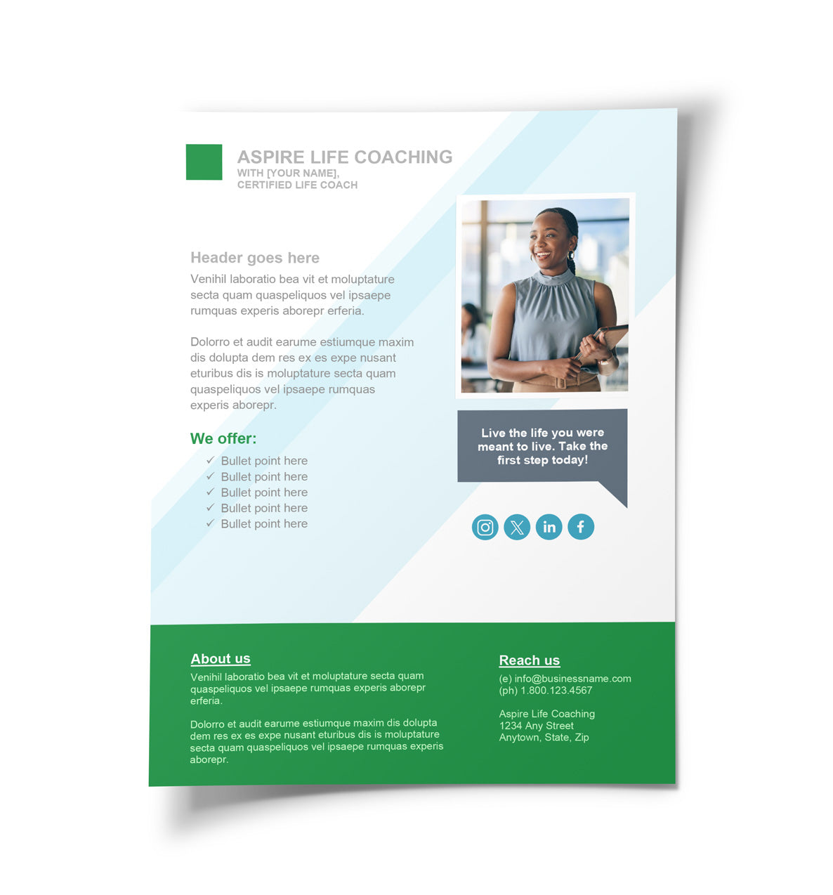 Life Coach Flyer DIY Design Templates