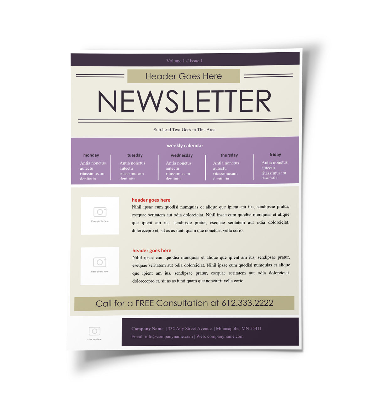 Event Planner Newsletter