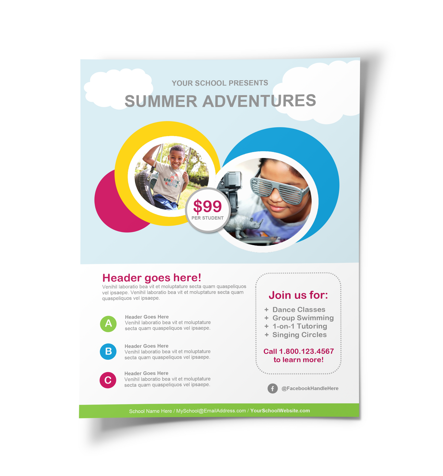 Summer Adventures Flyer